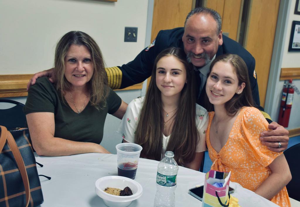 Scholarship Winner Madison Clair (far right) with Mom Karen, sister Morgan and Dad BOES Commissioner Ken Clair Jr.