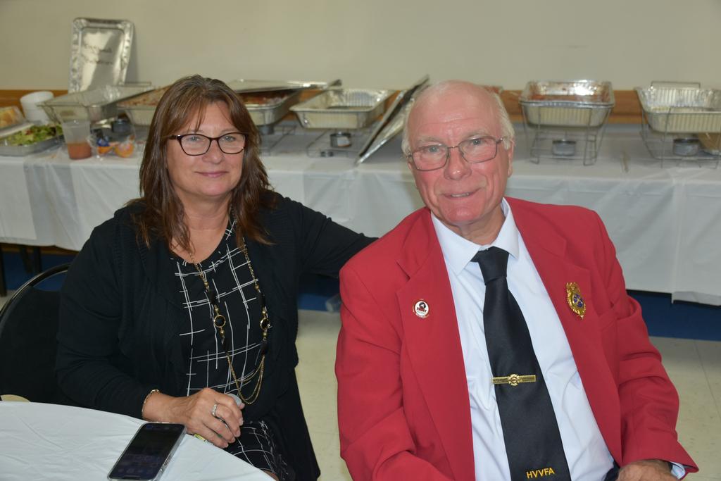 (R-L)  from Greene County, HVVFA 2VP Robert Schrader and wife Karen, Treasurer GCVFA