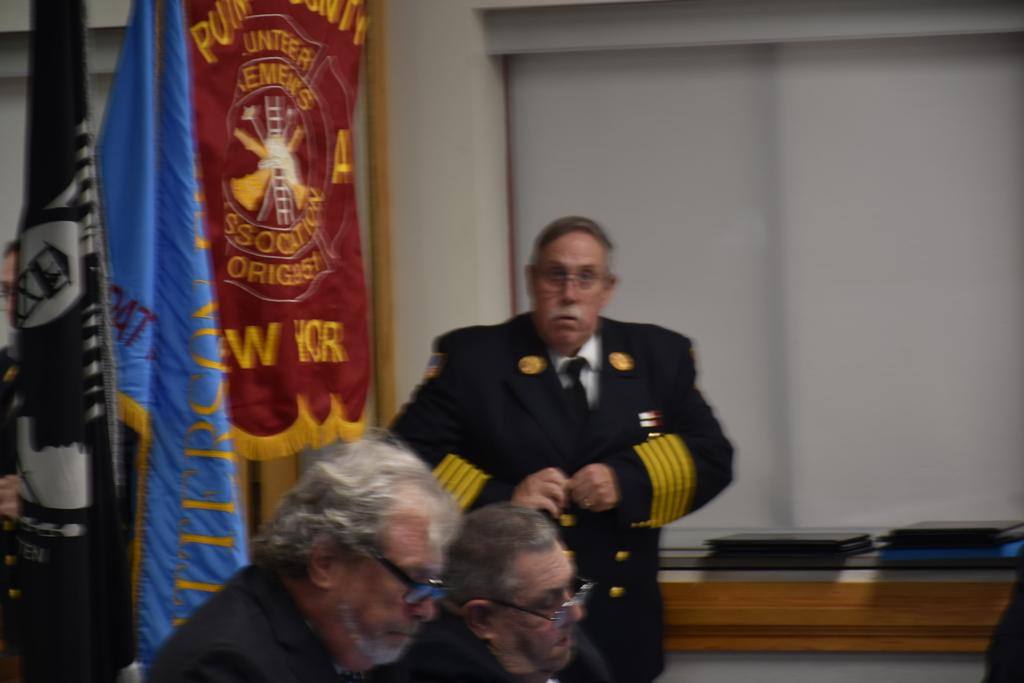 Chief Wm Walters, Lake Carmel FD, one of the night's necrologists