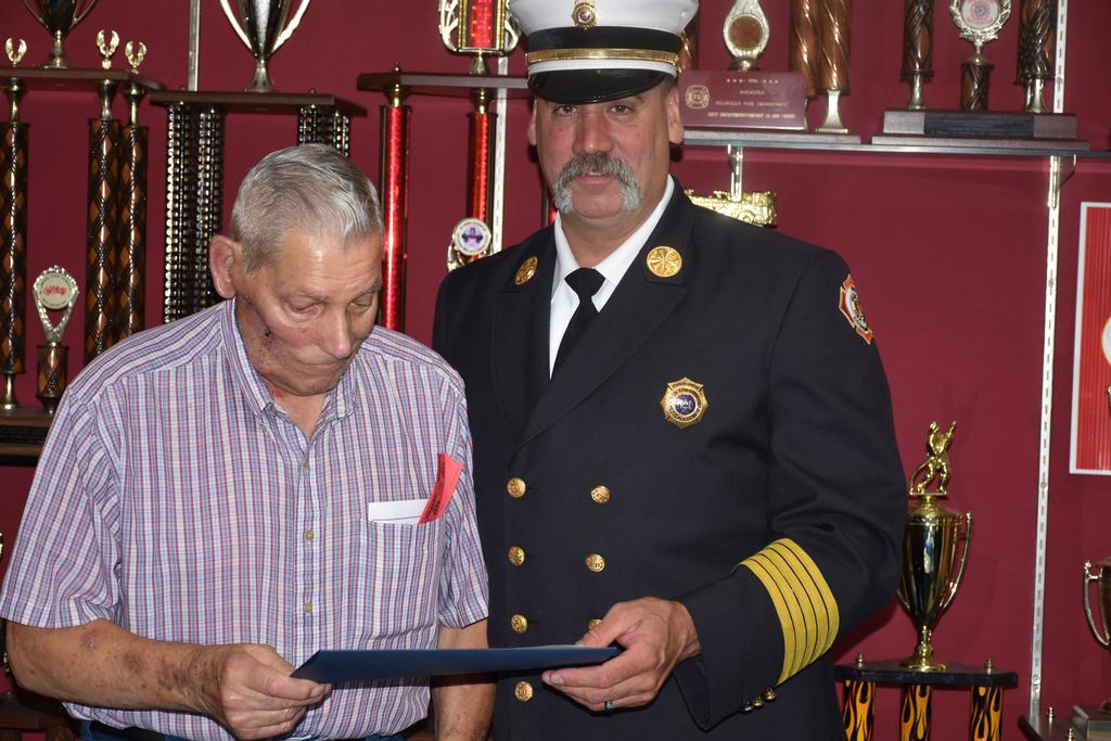 PCVFA Past Pres. Lou Gasparini with Cmsr Clair