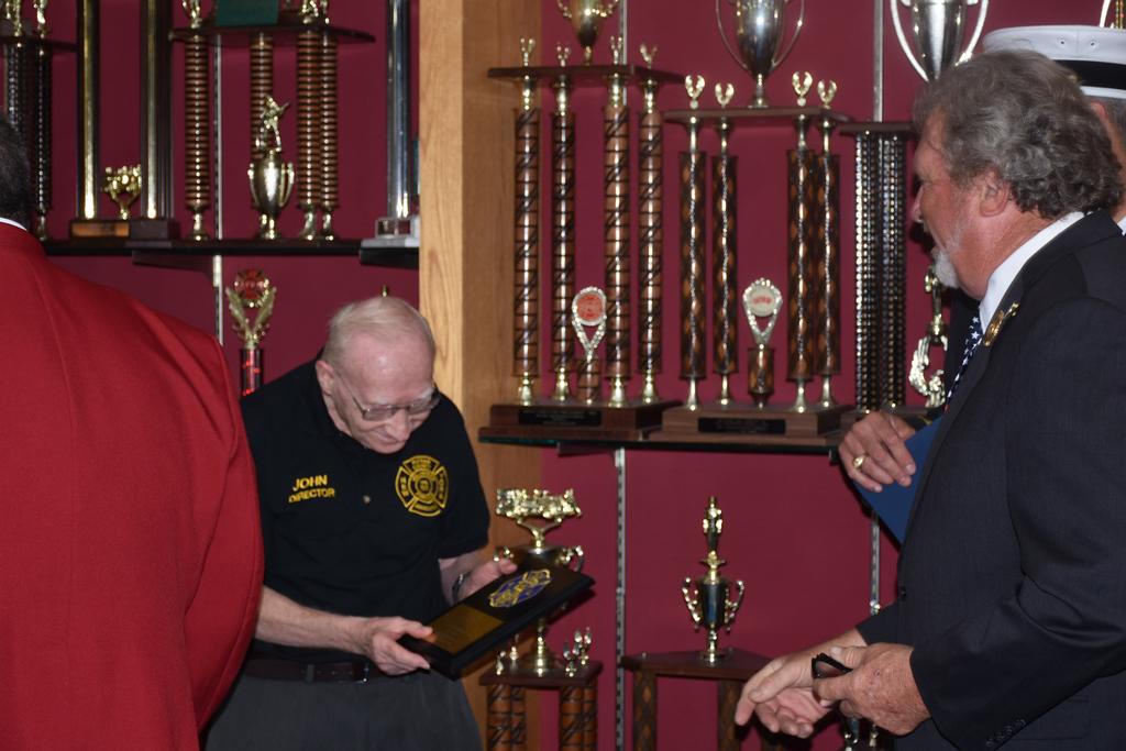 Putnam Lake's Director, John &quot;Jack&quot; Gill receives recognition for his dedicated service to the PCVFA for the past 50+ years (57 and hardly misses a meeting to this day!