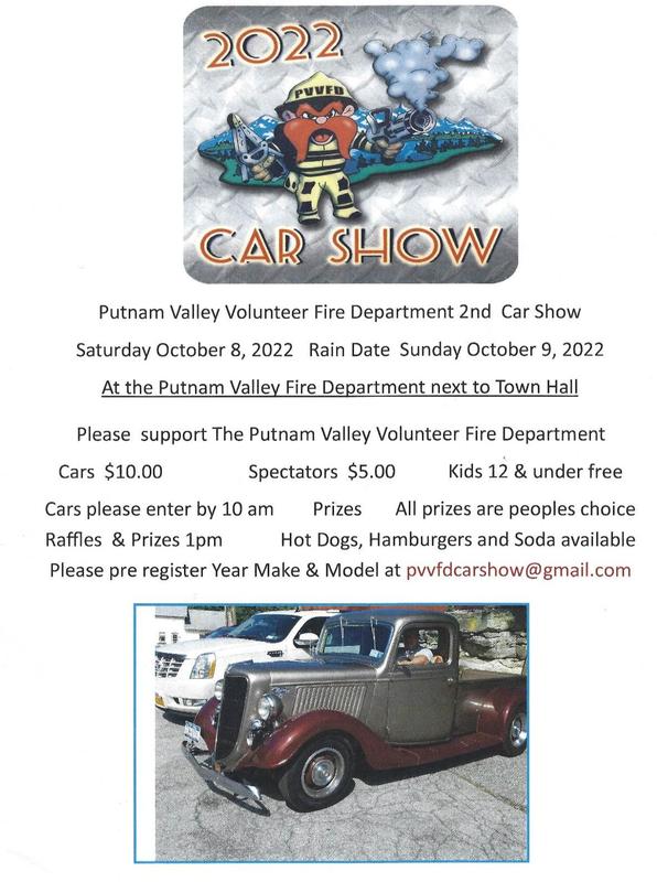 Putnam Valley VFD Car Show Oct. 8, 2022 Putnam County Volunteer