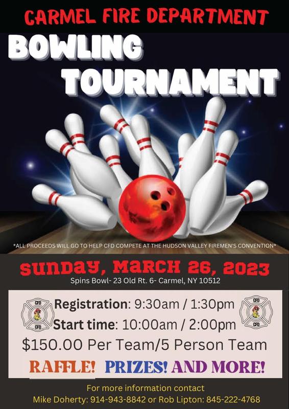 Carmel FD's Annual Bowling Tournament Putnam County Volunteer Firemen